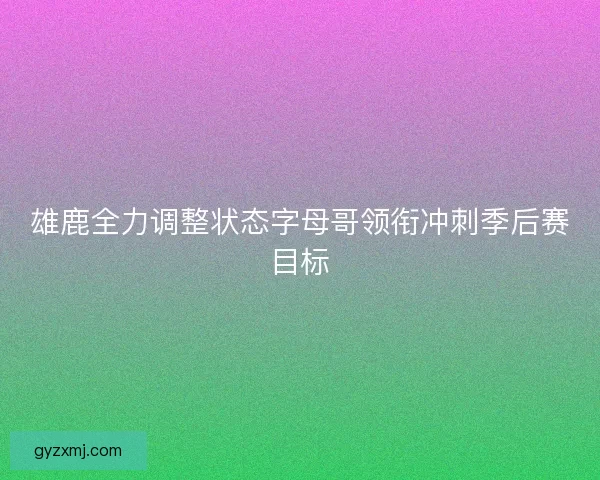 雄鹿全力调整状态字母哥领衔冲刺季后赛目标